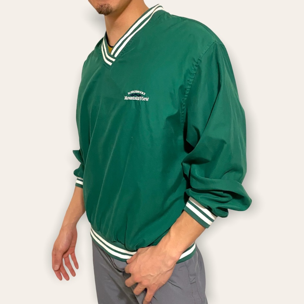 Green Varsity Style Wind Shirt